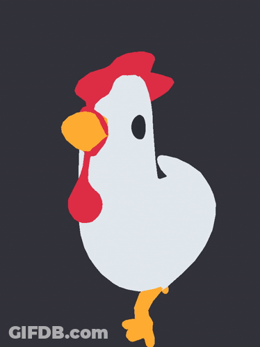 Chicken With Red Comb And Yellow Beak GIF
