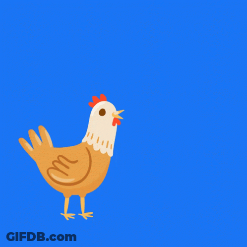 Chicken With Thought Bubble GIF