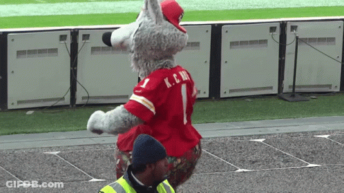 Chiefs And Steelers Logo Display GIF