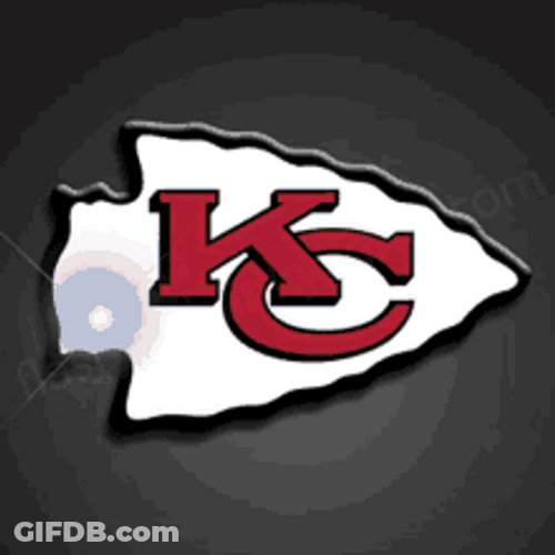 Chiefs Logo Red Blue Lights GIF