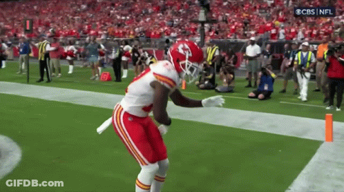 Chiefs Player Running On Field GIF