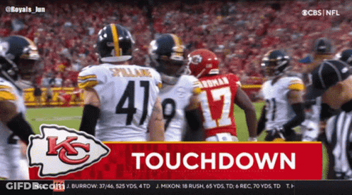Chiefs Vs Steelers Football Game On CBS GIF
