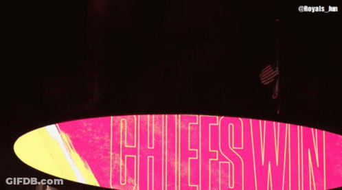 Chiefs Win Sign Lit Up At Night GIF