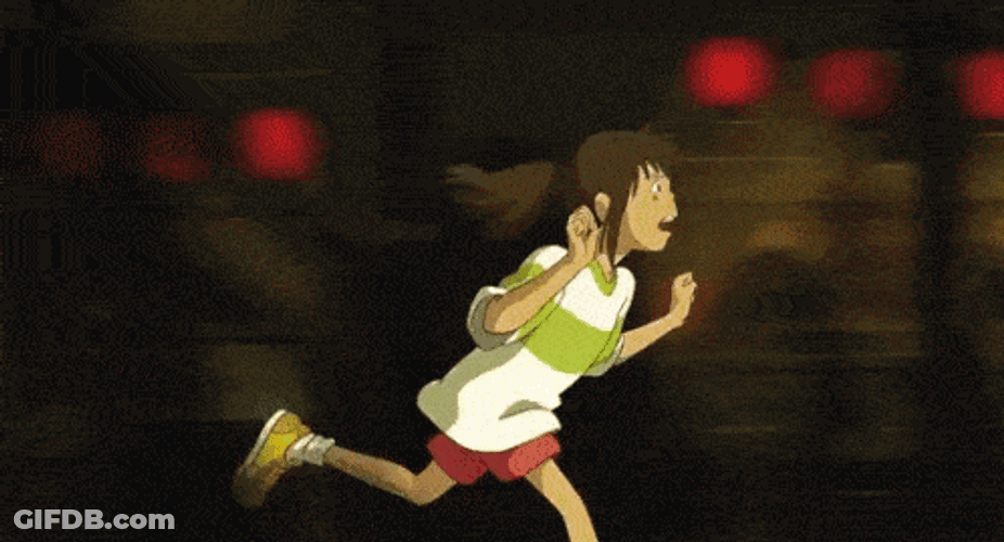 Chihiro Ogino Running Away GIF