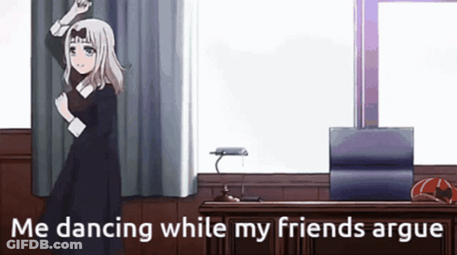 Chika Dance Anime Friends Argue GIF
