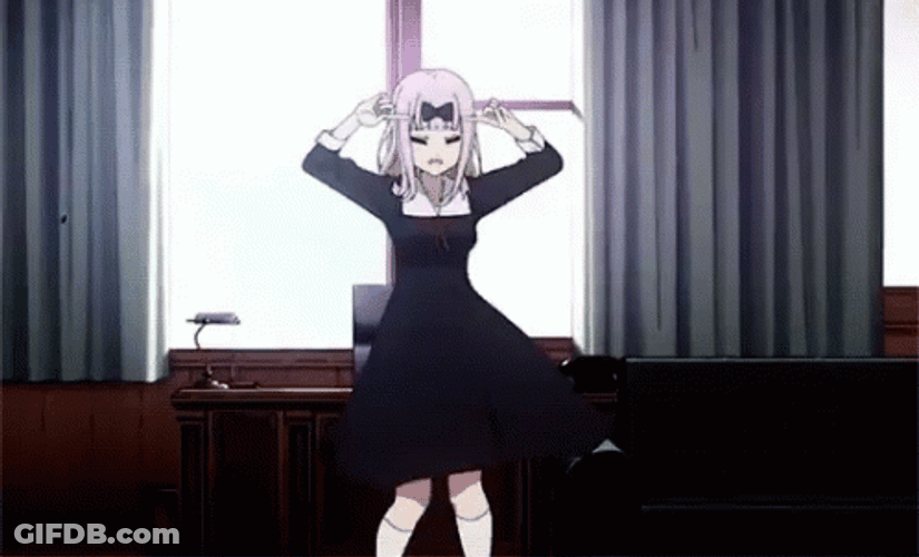 Chika Dance Anime Girl Hands On Head GIF