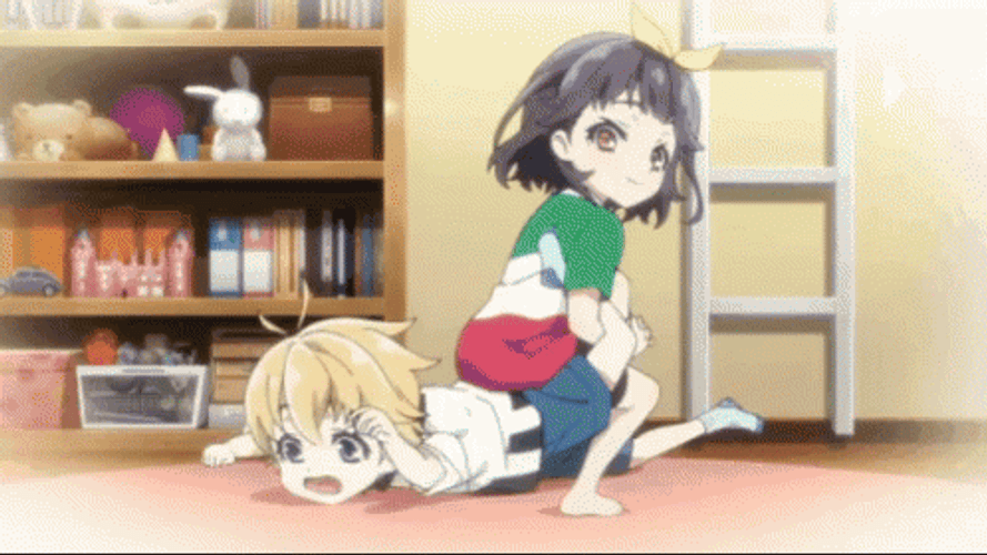 Chika Homura Haruta Kamijou As Kids Anime GIF