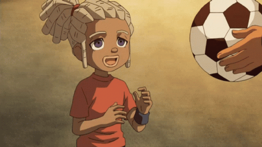 Child Accepting Soccer Ball GIF