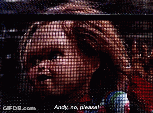 Child Behind Screen Saying Andy No Please GIF