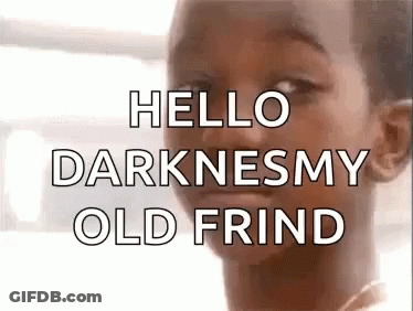 Child Close Up Saying Hello Darknesmy Old Frid GIF