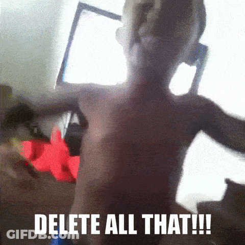 Child Dancing With Delete All Text GIF