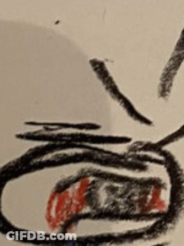 Child Drawing Of Person With Red Nose GIF