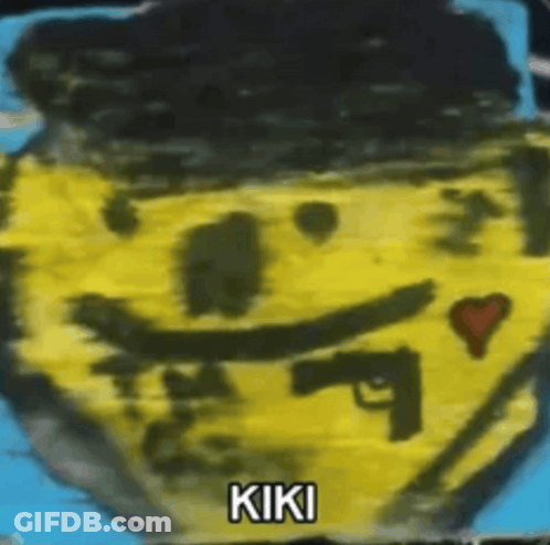 Child Drawing Smiley Face With Guns And Heart GIF