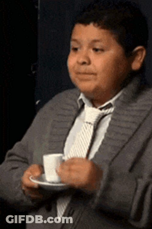 Child Drinking Espresso GIF