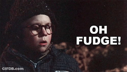 Child Face Saying Oh Fudge GIF