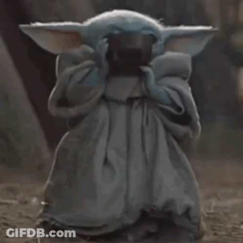 Child From Star Wars Holding Coffee GIF