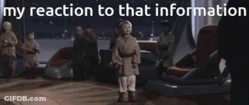 Child Holding Blue Lightsaber My Reaction GIF