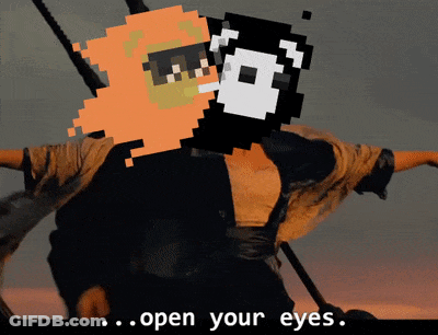 Child Jumping On Bed With Pixelated Lion GIF