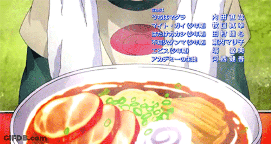 Child Naruto Excitedly Eating Ramen GIF