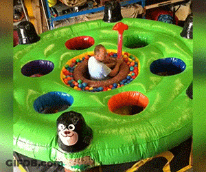 Child Playing Whack-A-Mole GIF