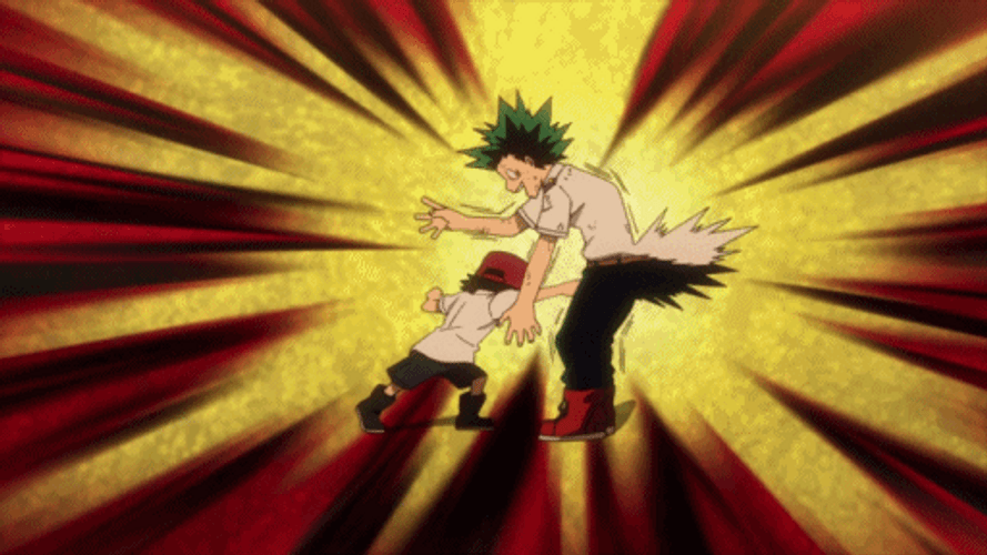 Child Punching Midoriya GIF