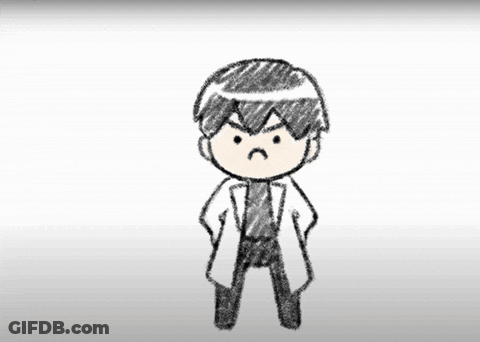 Child's Drawing Angry Boy Arms Outstretched GIF