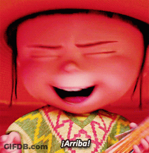 Child's Face With Arriba GIF