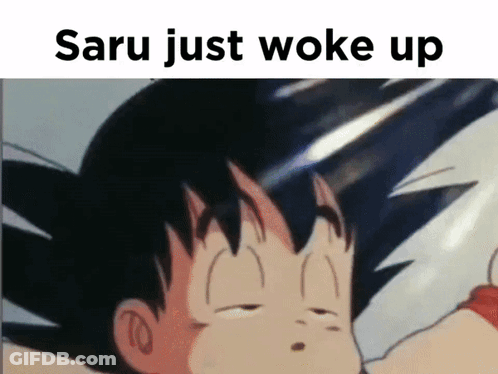 Child Saying Saru Just Woke Up GIF