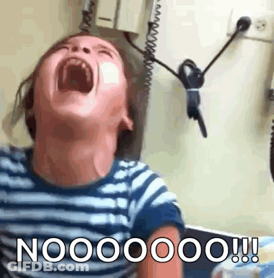 Child Screaming Nooooo GIF