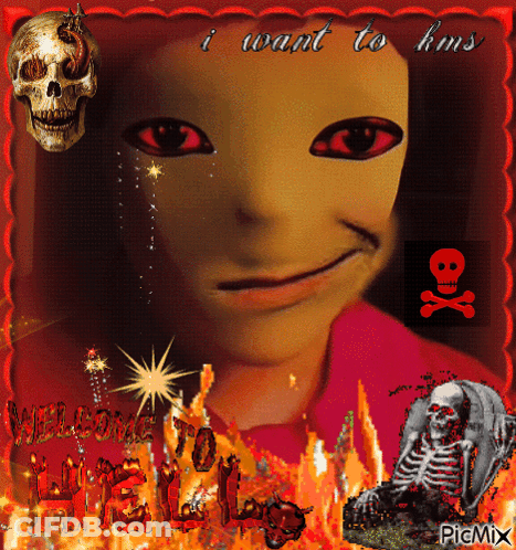 Child With Mask Saying I Want To Kms GIF