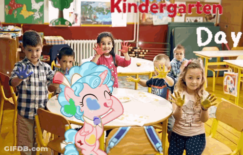 Children Playing In Classroom Kindergarten Day GIF