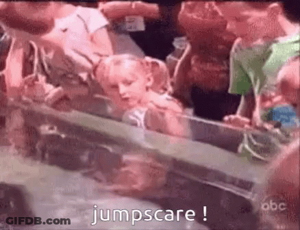 Children Playing In Pool Jumpscare GIF