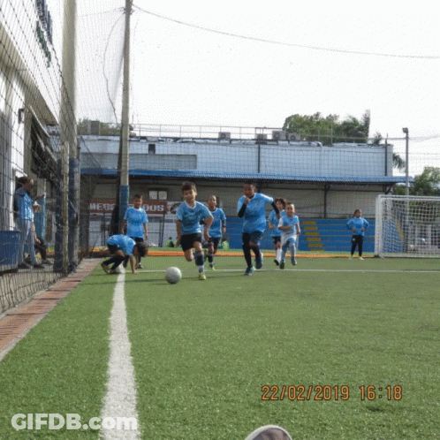 Children Playing Soccer GIF