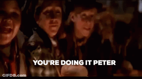 Children Standing Saying You're Doing It Peter GIF