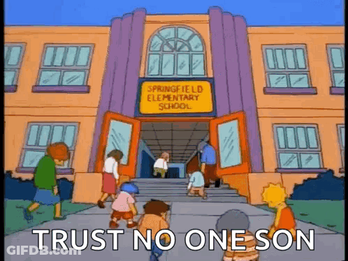 Children Walking Into School Trust No One Son GIF