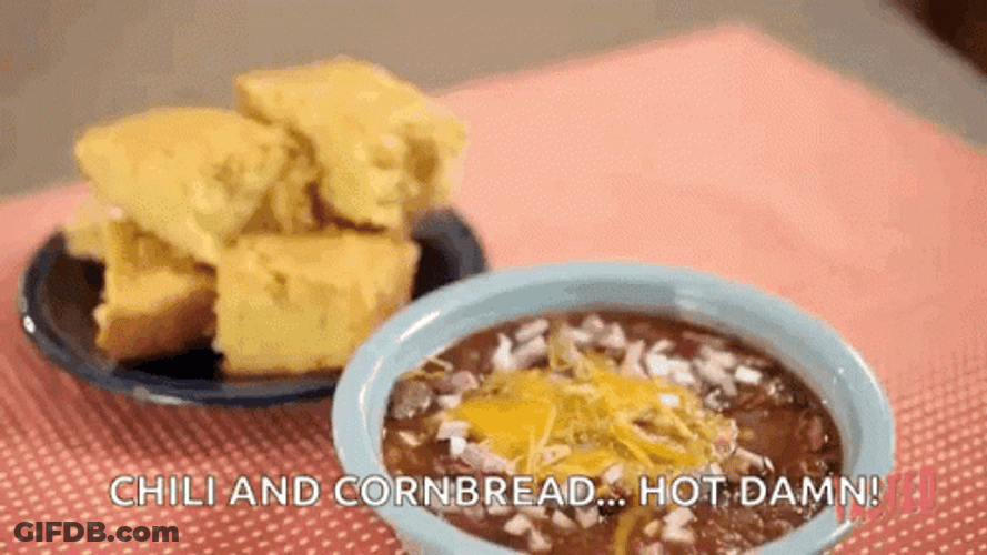 Chili And Cornbread GIF