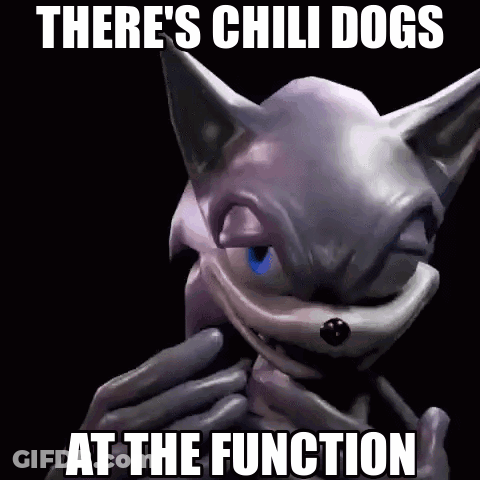 Chili Dogs At Function With Cat GIF