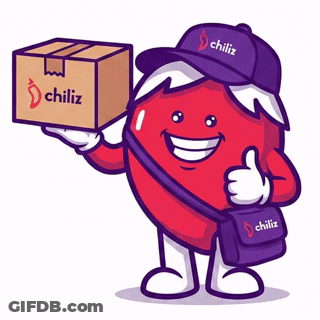 Chiliz Delivery Man Holding Box GIF