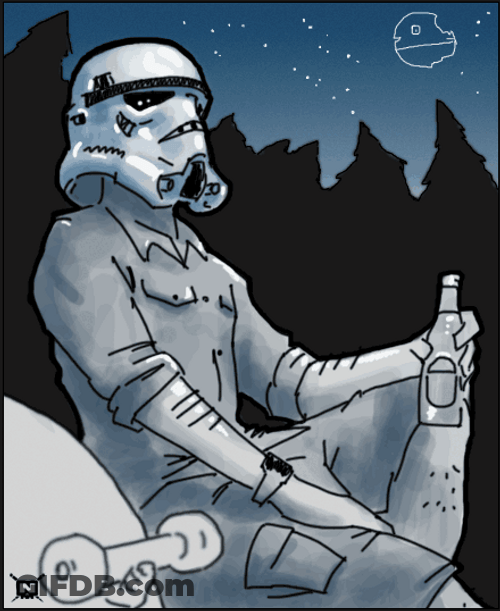Chill Animated Stormtrooper Star Wars GIF