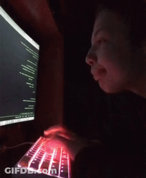 Chill Boy Computer Hacker Screen GIF