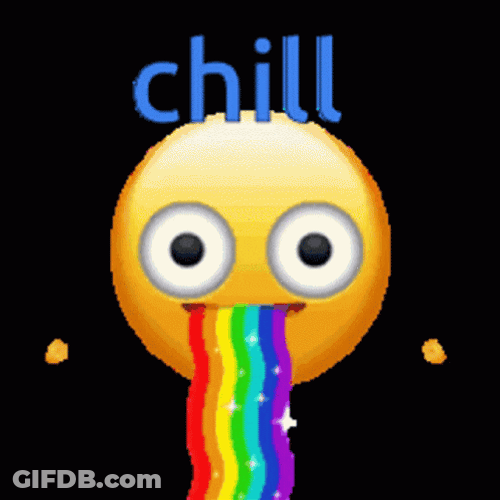 Chill Cool Emoji Rainbow Tongue GIF