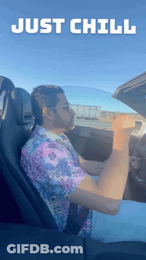 Chill Driving Mercedes Vegas Vacation GIF