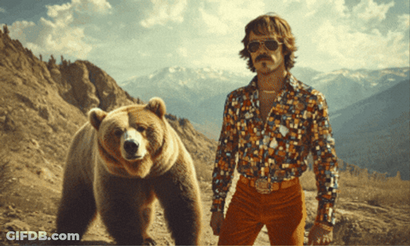 Chill Guy Hyramel Groover Walking With Chill Bear GIF