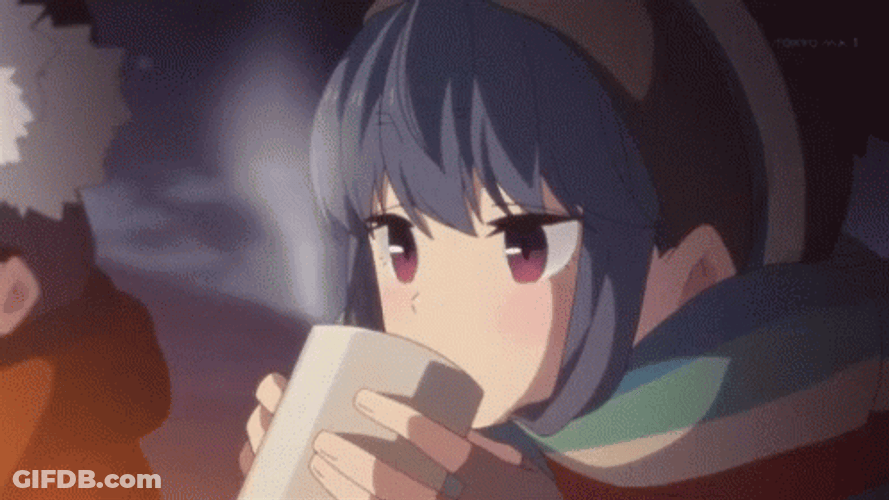 Chill Hot Coffee Yuru Camp GIF