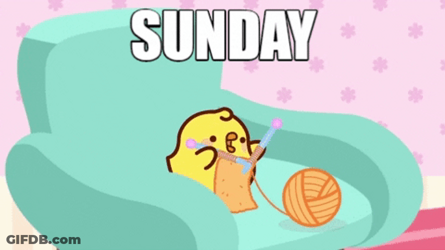 Chill Knitting Black Sunday GIF