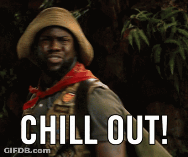 Chill Out Kevin Hart Jumanji GIF