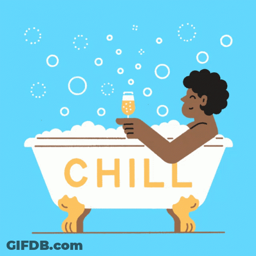 Chill Vibes Wine Bubble Bath GIF