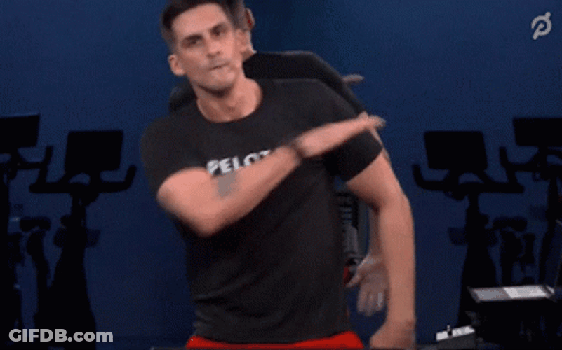Chilling Cody Rigsby Peloton Workout GIF