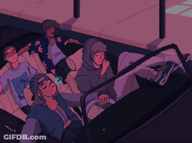 Chilling Guys Lofi Scene Girl GIF