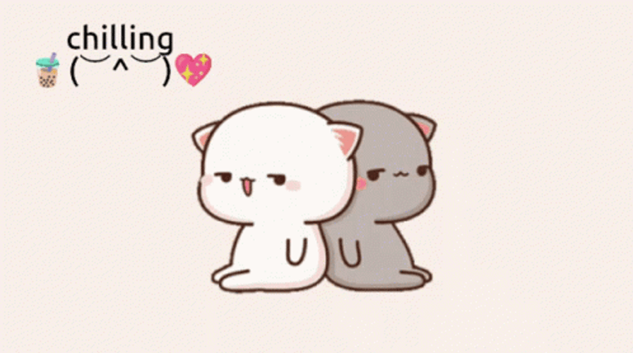 Chilling Peach & Goma GIF